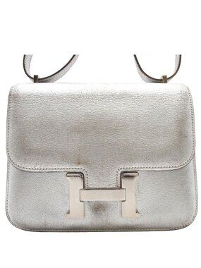 Hermes Constance 3 Mini Metalize Olympic Limited Silver Chevre Shoulder Bag